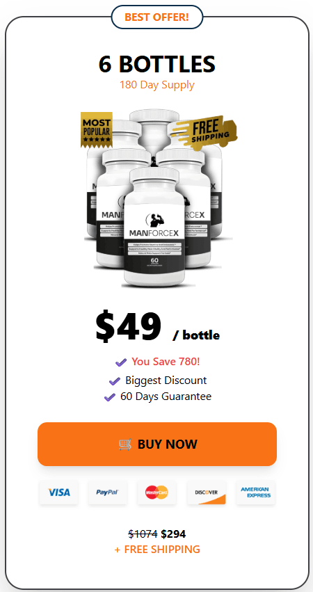 manforcex 6 bottles price